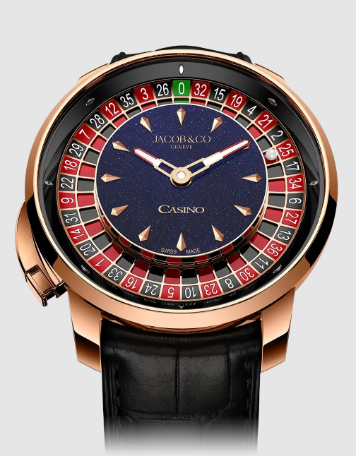 Review Jacob & Co casino tourbillon BLUE AVENTURINE DIAL CA100.40.AA.AC.A Replica watch